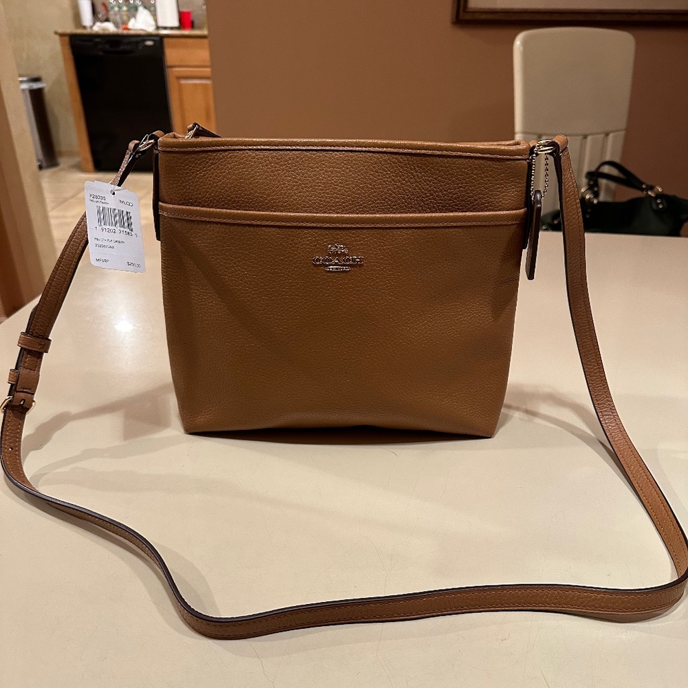 Coach Crossbody Camel Leather Bag